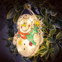 Fairy Lights 3D Window Hanging Lamp Decorative LED Lights Santa Claus For Room Garland 3D Christmas Decorations For Home