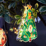 Fairy Lights 3D Window Hanging Lamp Decorative LED Lights Santa Claus For Room Garland 3D Christmas Decorations For Home