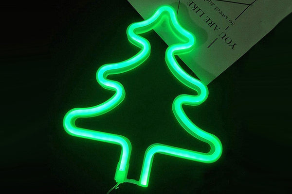 LED Neon Light Xmas Tree Neon Signs for Party Supplies, Girls Room Decoration Accessory, Table Decoration, Children Kids Gifts