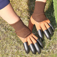 Pair of Gardening Gloves With Claws-Purple