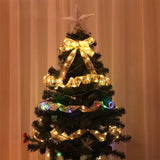 5 Meters Christmas Tree LED Ribbon Bow Hanging Light Up Topper Lights