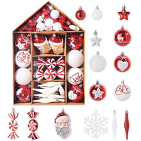 70pcs Christmas Tree Ornaments Set Tree Hanging Balls