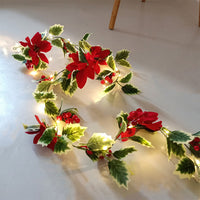 2M 20LEDs Christmas Decoration Red Flower Red Berry String Lights Fairy Decor Lamp