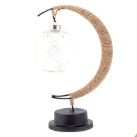 LED Table Lamp Hemp Rope Moon Desk Night Lamp for Bedroom