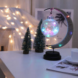 LED Table Lamp Hemp Rope Moon Desk Night Lamp for Bedroom