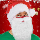 Santa Claus Hat and Beard Face Cover Christmas Facial Scarf Cosplay Party Costume