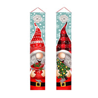 Christmas Porch Sign Oxford Cloth Xmas Door Banner Wall Hanging Party Decoration