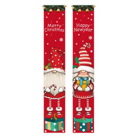 Christmas Porch Sign Oxford Cloth Xmas Door Banner Wall Hanging Party Decoration