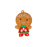 12pcs Gingerbread Man Christmas Tree Hanging Pendants Cute Christmas Party Ornaments