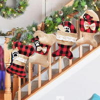 Christmas Stocking Socks Ornament Xmas Tree Party Hanging Candy Bags Decor