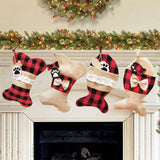 Christmas Stocking Socks Ornament Xmas Tree Party Hanging Candy Bags Decor