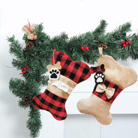 Christmas Stocking Socks Ornament Xmas Tree Party Hanging Candy Bags Decor