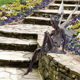 Sitting Fairy Statue Outdoor Garden Resin Statue Ornaments Garden Sculpture Decor