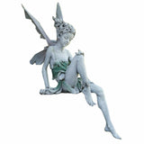 Sitting Fairy Statue Outdoor Garden Resin Statue Ornaments Garden Sculpture Decor