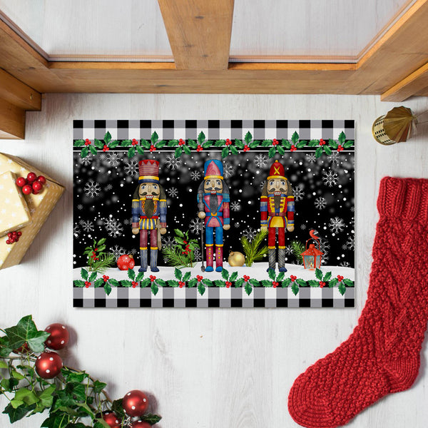 Christmas Nutcracker Doormat Indoor Outdoor Floor Mat  Christmas Decoration