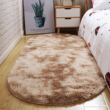 Tie Dye Soft Oval Fluffy Plush Area Rug Bedroom Carpet Home Decor