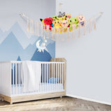 Boho Plush Toy Hammock Net Organizer Stuffed Animals Hanging Toys Kids Room Storage