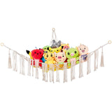 Boho Plush Toy Hammock Net Organizer Stuffed Animals Hanging Toys Kids Room Storage