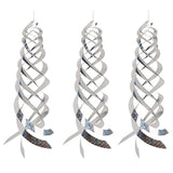 3 Pack Silver Rotating Reflective Rod Bird Repeller Bird Spiral Reflectors Scare Tool