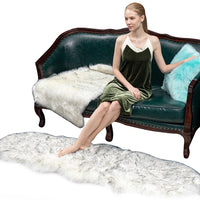 Faux Fur Sheepskin Shaggy Area Rug Floor Mat Living Room Mat Bedroom Shaggy Decor