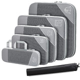 6 Set Compression Packing Cubes Travel Accessories Expandable Packing Organizers