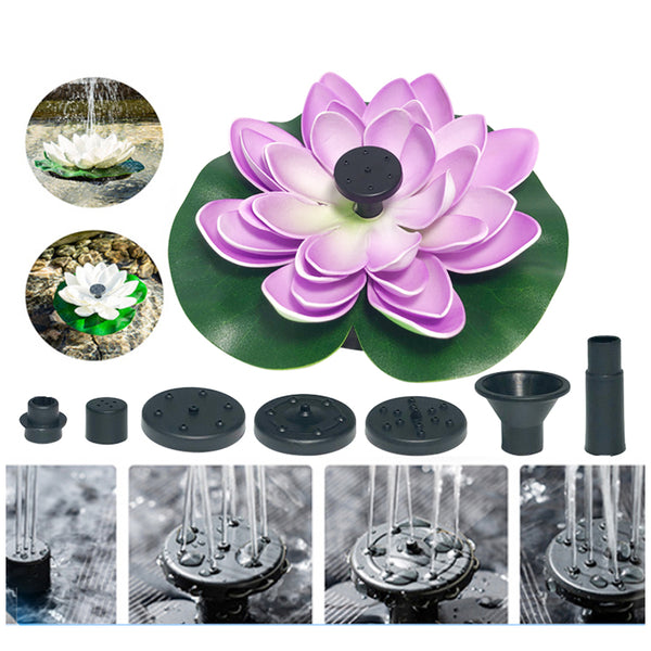 Lotus Leaf Solar Water Floating Fountain Pump with Solar Panel