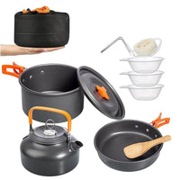 10Pcs Portable Camping Cookware Set for Outdoor Camping Hiking Picnic