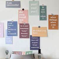 30Pcs Motivation Quote Cards Positive Affirmation Novelty Word Wall Collage Kit