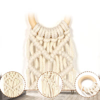 Boho Hand-Woven Macrame Hat Display Rack Hanging Cap Holder Hat Rope Hanger