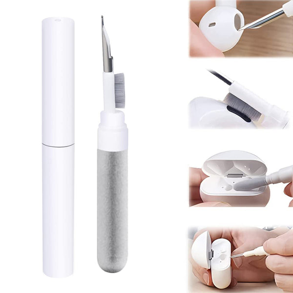 3 in 1 Bluetooth Earbuds Cleaning Pen Multifunction Cleaner Kit with Soft Brush