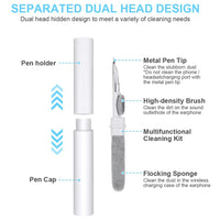 3 in 1 Bluetooth Earbuds Cleaning Pen Multifunction Cleaner Kit with Soft Brush