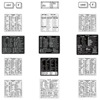 30Pcs Laptop Keyboard Shortcuts Stickers DIY Phone Shortcuts Decal