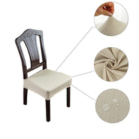 2Pcs Water Resistant Rhombic Lattice Jacquard Fabric Seat Cushion Cover Dining Chair Covers