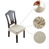 2Pcs Water Resistant Rhombic Lattice Jacquard Fabric Seat Cushion Cover Dining Chair Covers