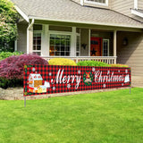 Large Merry Christmas Banner Sign Indoor Outdoor Wall Hanging Decor