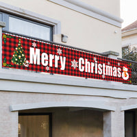 Large Merry Christmas Banner Sign Indoor Outdoor Wall Hanging Decor