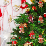 12Pcs Gingerbread Man Christmas Tree Hanging Pendants Xmas Decor