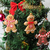 12Pcs Gingerbread Man Christmas Tree Hanging Pendants Xmas Decor