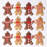 12Pcs Gingerbread Man Christmas Tree Hanging Pendants Xmas Decor