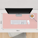 Large Double-Sided PU Leather Desk Pad Mouse Pad Extended Computer Keyboard Mat
