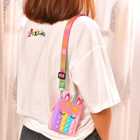 Unicorn Pop Fidget Toy Shoulder Bag for Kids