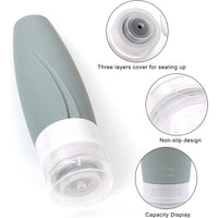 4 Pack Silicone Travel Bottle Set Refillable Toiletry Containers Leak Proof Squeezable and Portable Travel Bottles Set