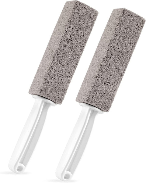 2-Pack Pumice Stone Toilet Bowl Clean Brush with Handle