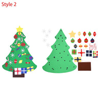 Wall Hanging DIY Felt Xmas Tree + 26Pc Detachable Ornaments Set