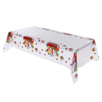 2Pcs Waterproof Oil-Proof Plastic Christmas Table Cover