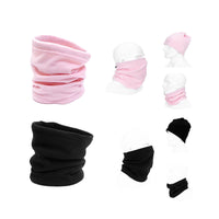 2Pcs Men Women's Winter Fleece Snood Scarf Neck Warmer Thermal Ski Beanie Hat Cap