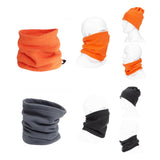 2Pcs Men Women's Winter Fleece Snood Scarf Neck Warmer Thermal Ski Beanie Hat Cap