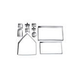 10Pcs Gingerbread House Stainless Steel Biscuit Molds