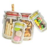 Set of 20pcs Mason Jar Ziplock Snack Food Storage Bags