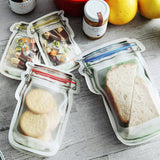 Set of 20pcs Mason Jar Ziplock Snack Food Storage Bags